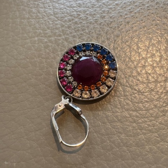 COEUR DE LION original dangle drop earrings Swarovski crystals multicolour - Picture 4 of 7